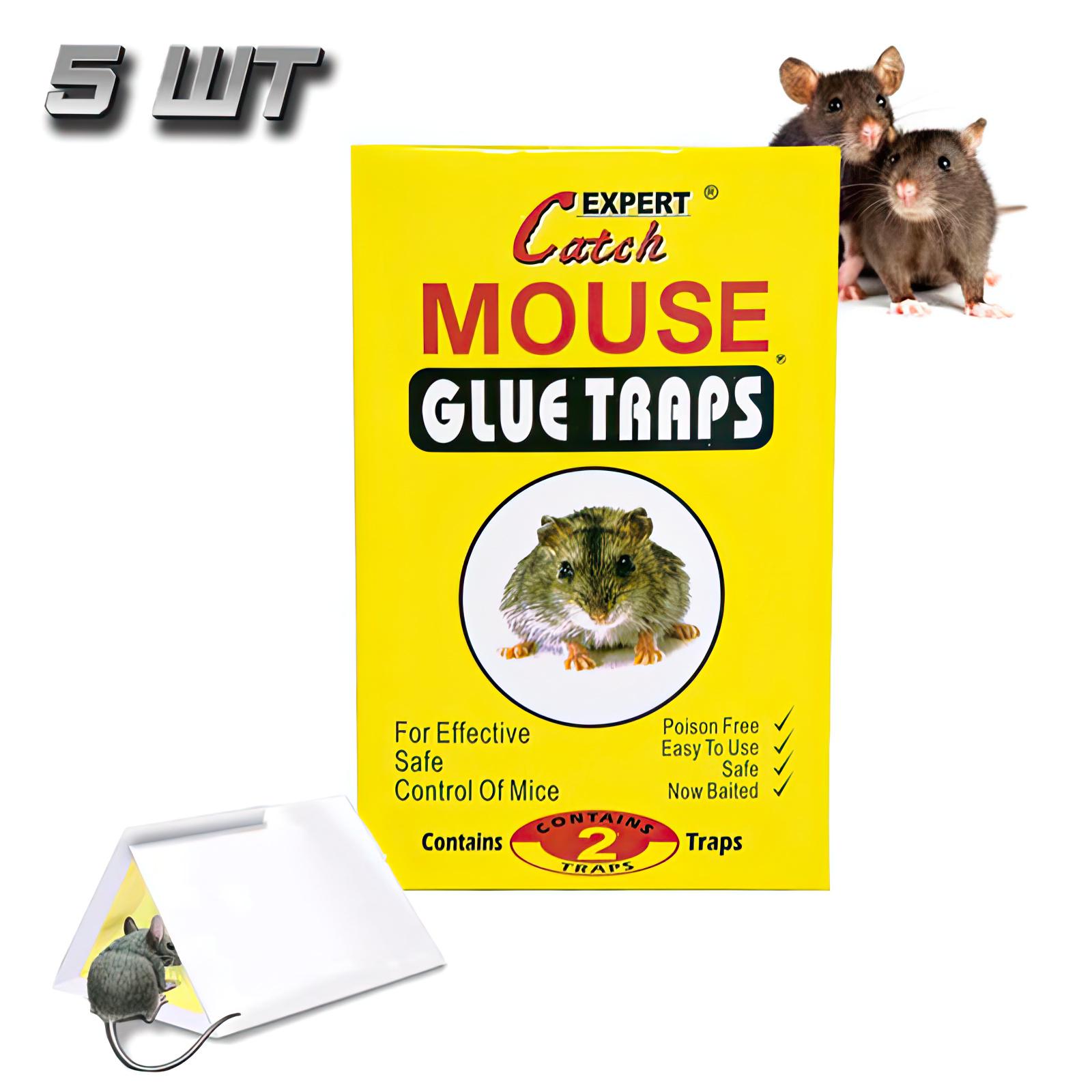 Ловушка для мышей клеевая Catch Expert Mouse glue traps 2 листа 13х18 см 5 шт. (3000075-TOP-5) - фото 6