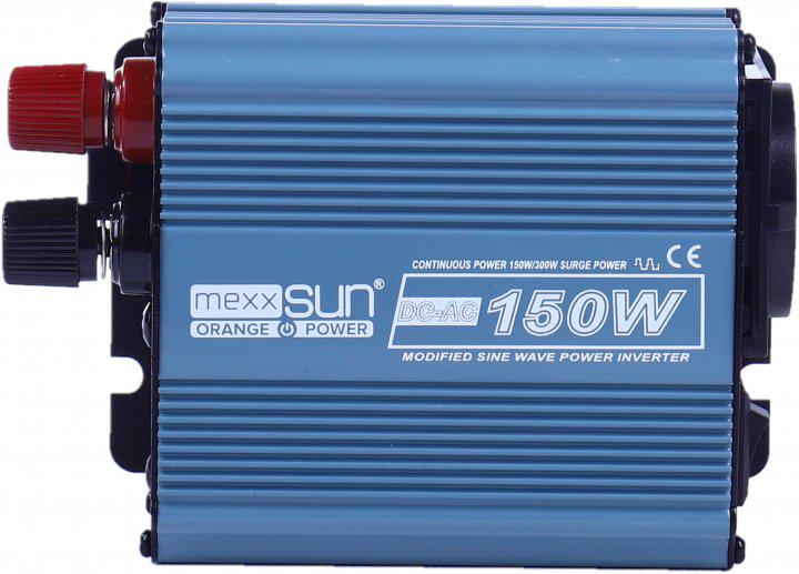 Інвертор напруги Mexxsun MXS-150 12V/220V 150W з модифікованою синусоїдою 1 Shuko клемні дроти Q30 (DR010641) - фото 2