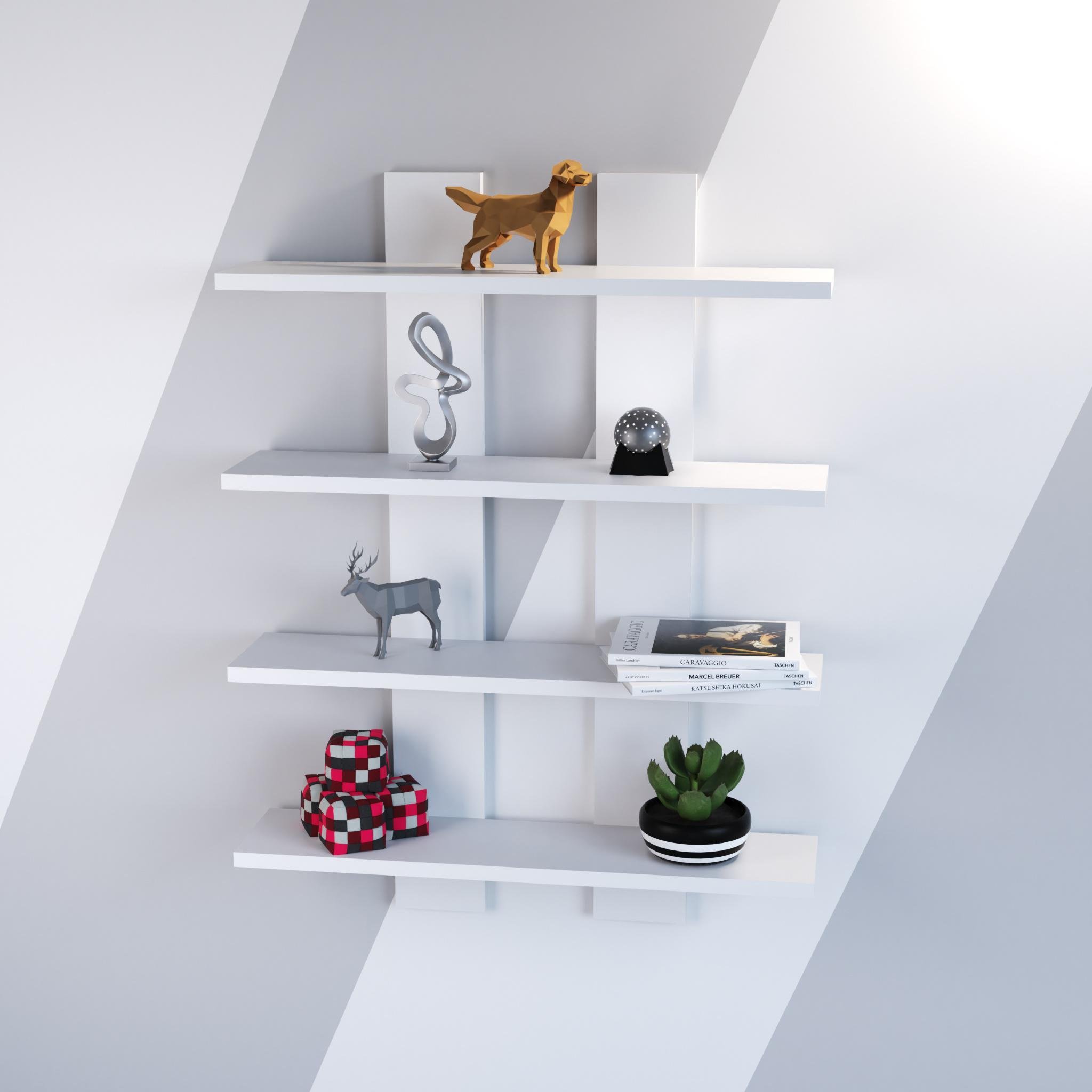 Полиця підвісна П-4 600х120х800 мм Білий (13006) - фото 2