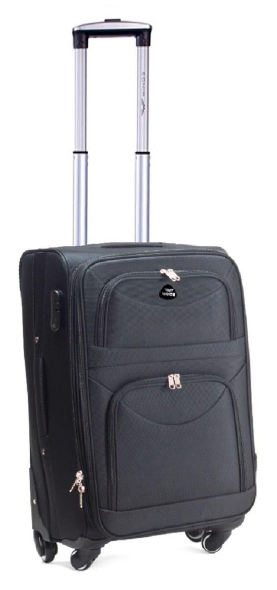 Валіза тканинна Wings 6802 мала 4 колеса Сірий (Vt00030)