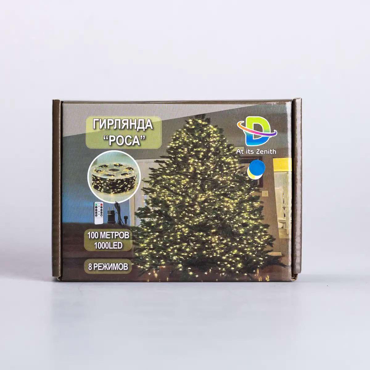 Гирлянда-роса на пульте на 1000 LED светодиодов капля зеленый провод 100 м Синий (5307) - фото 13 Гирлянда-роса на пульте на 1000 LED светодиодов капля зеленый провод 100 м Синий (5307) - фото 13