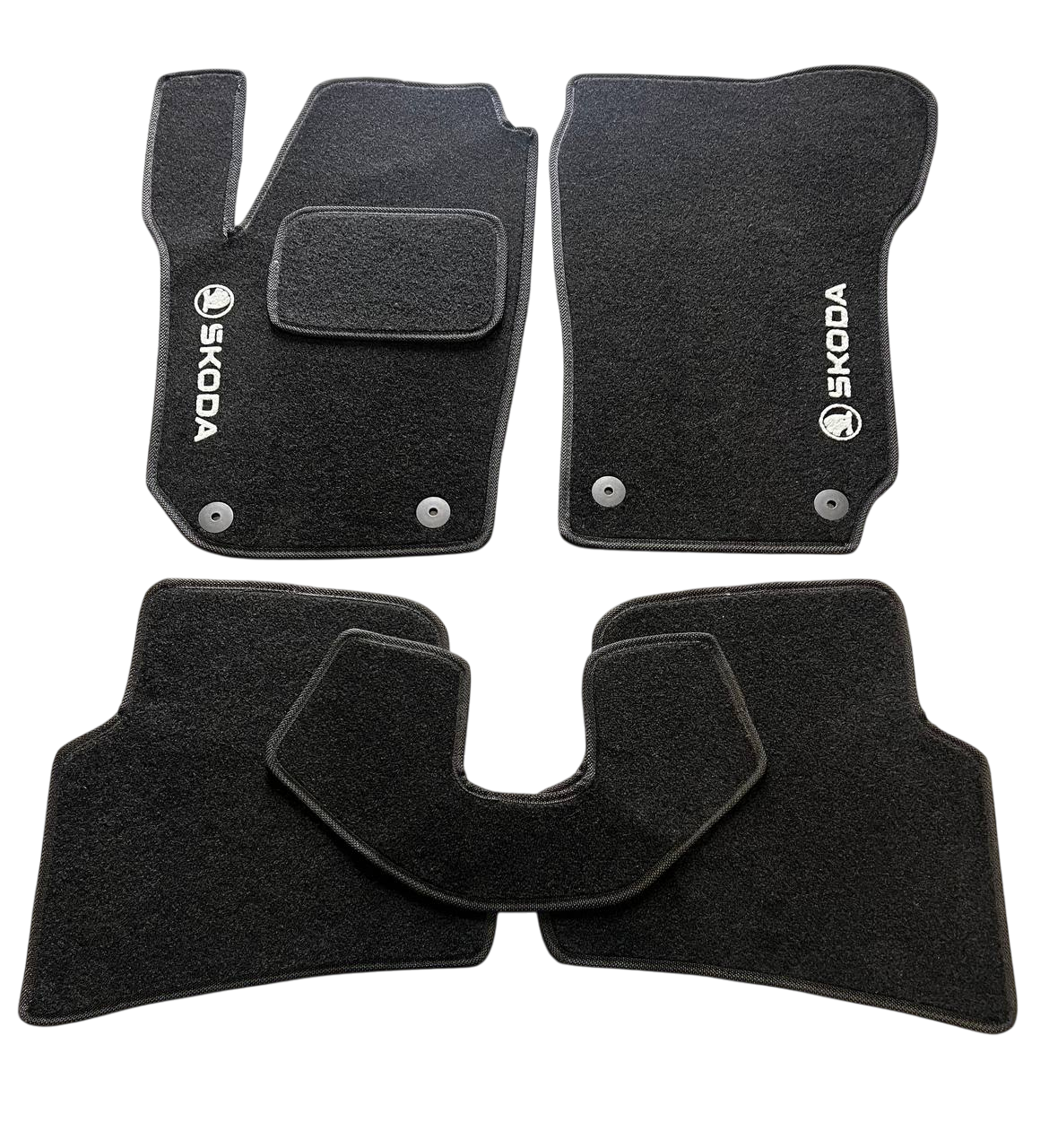 Килимки в салон ворсові для Skoda Fabia 2007-2014 BLCCR1556 5 шт. Чорний (27327216)