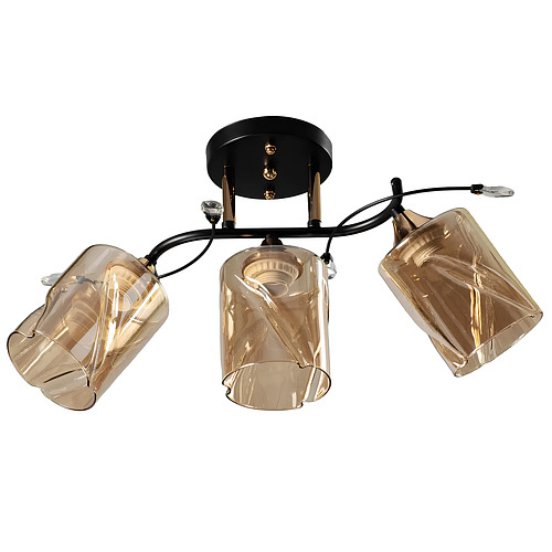 Люстра Svet с тремя плафонами под лампу Е27 Золотой (SC-W3024/3 BK+FG) Люстра Svet с тремя плафонами под лампу Е27 Золотой (SC-W3024/3 BK+FG)