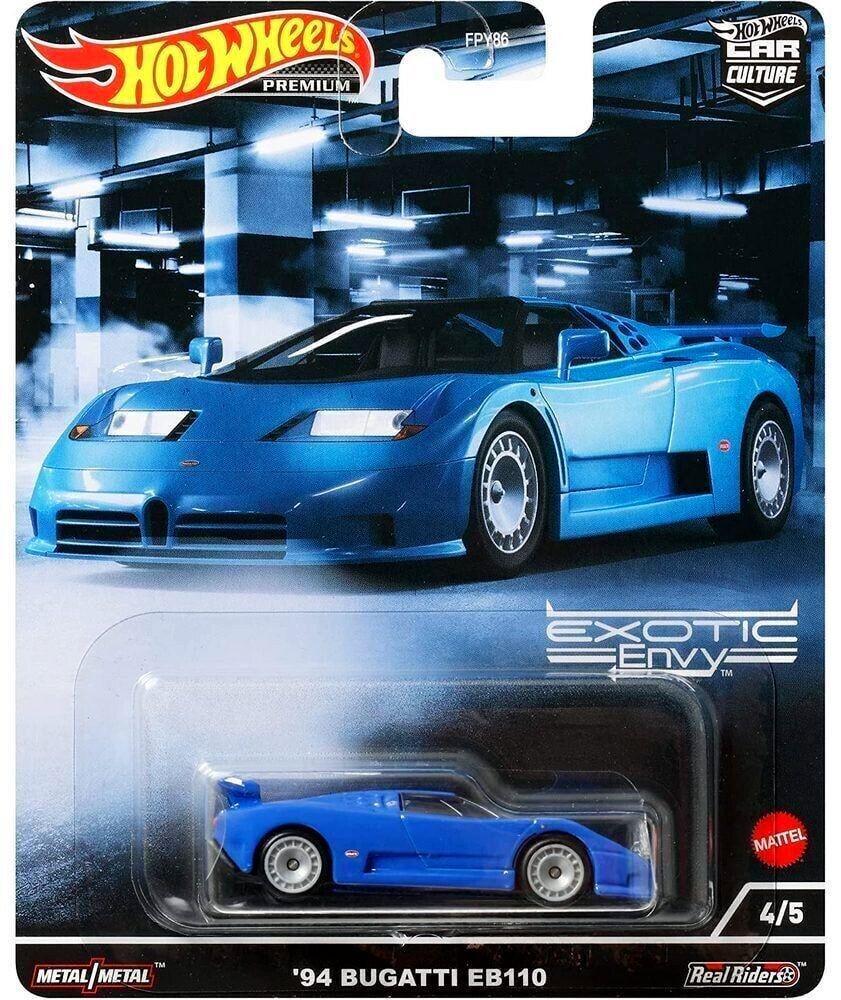 Игрушечная машинка Hot Wheels Premium 94 Bugatti EB110 2022 Exotic Envy 4/5 Car Culture (HCJ89)