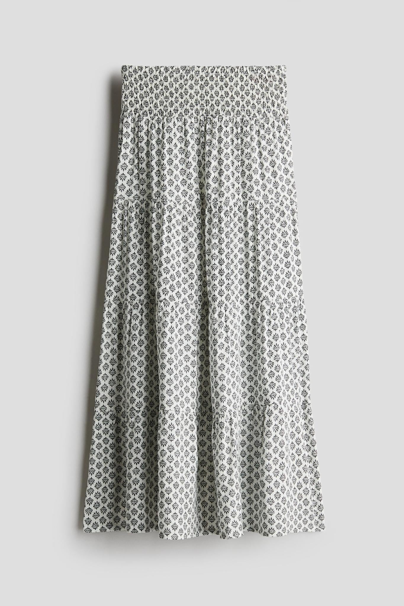 Юбка H&M Цветы 158 см Белый/Черный (1270225)