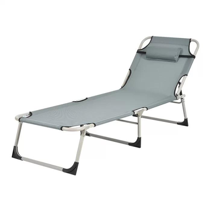 Раскладная кровать Folding-Bed с подголовником с алюминиевым каркасом и ножками до 110 кг 180х60х30 см Grey (FB-1242) Раскладная кровать Folding-Bed с подголовником с алюминиевым каркасом и ножками до 110 кг 180х60х30 см Grey (FB-1242)
