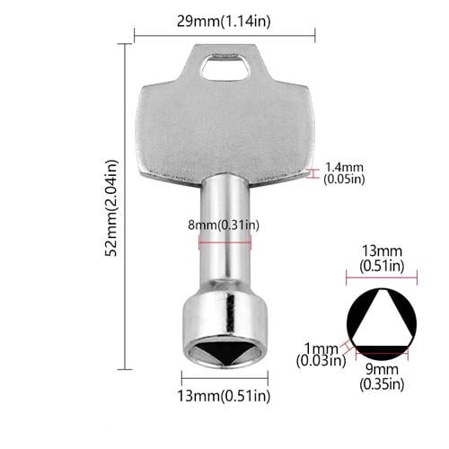 Ключ-трикутник MS705 для щитових шаф люків 53 мм (927259) - фото 5 Ключ-трикутник MS705 для щитових шаф люків 53 мм (927259) - фото 5