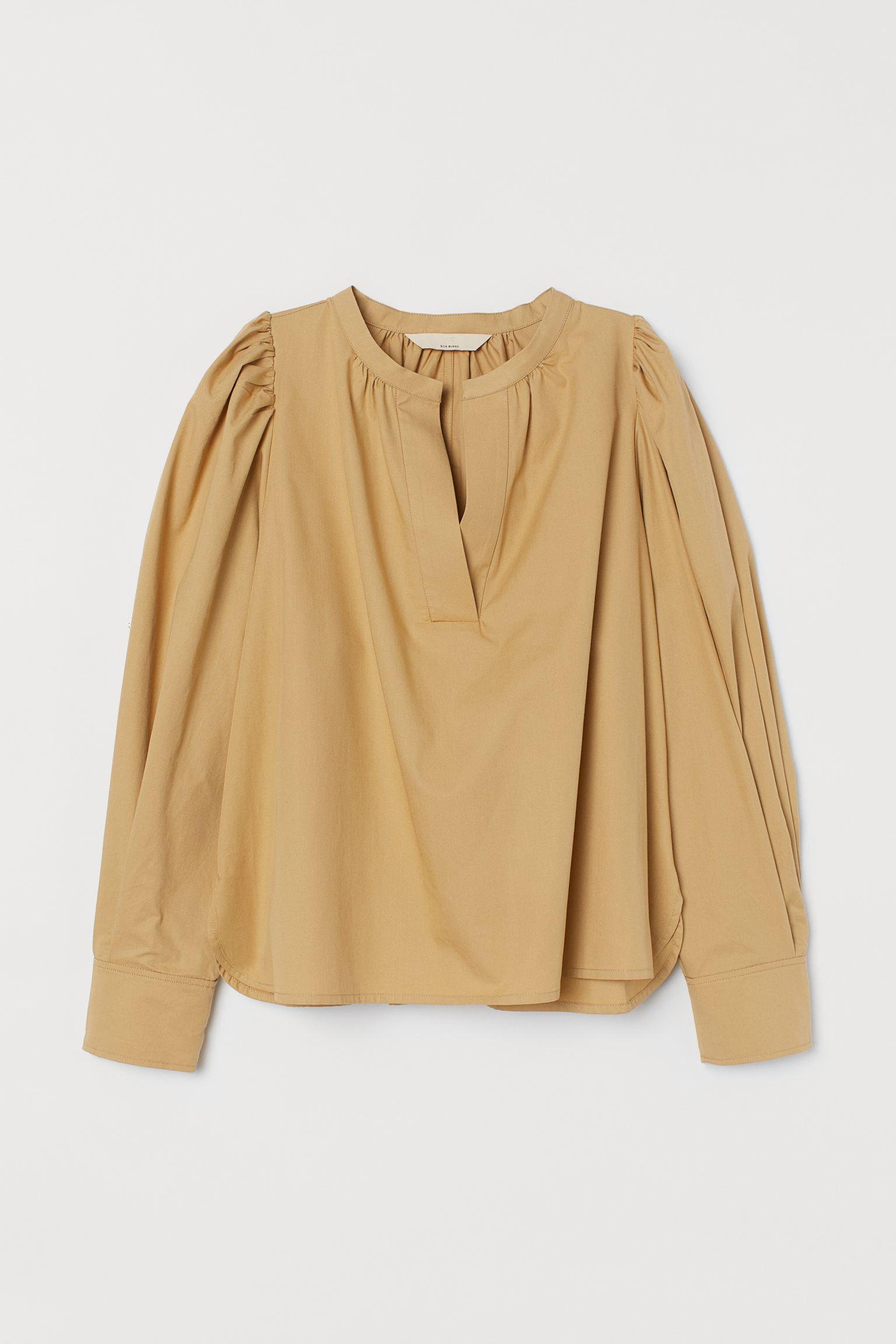 Блуза H&M р. 40 Темно-бежевый (12118449711)