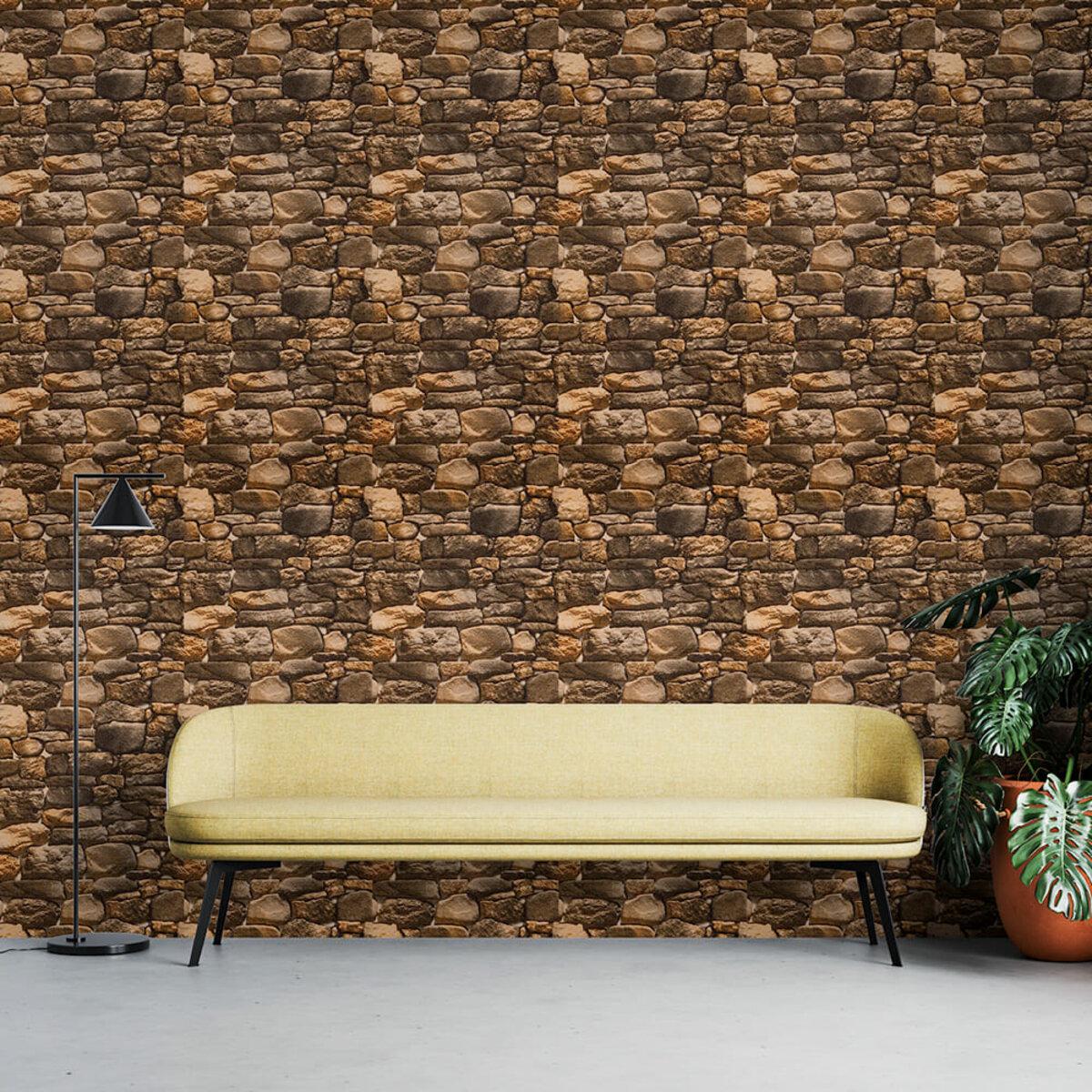 Обои самоклеящиеся камень 2800x450x1,8 мм Желтый (SW-00000728) - фото 6 Обои самоклеящиеся камень 2800x450x1,8 мм Желтый (SW-00000728) - фото 6
