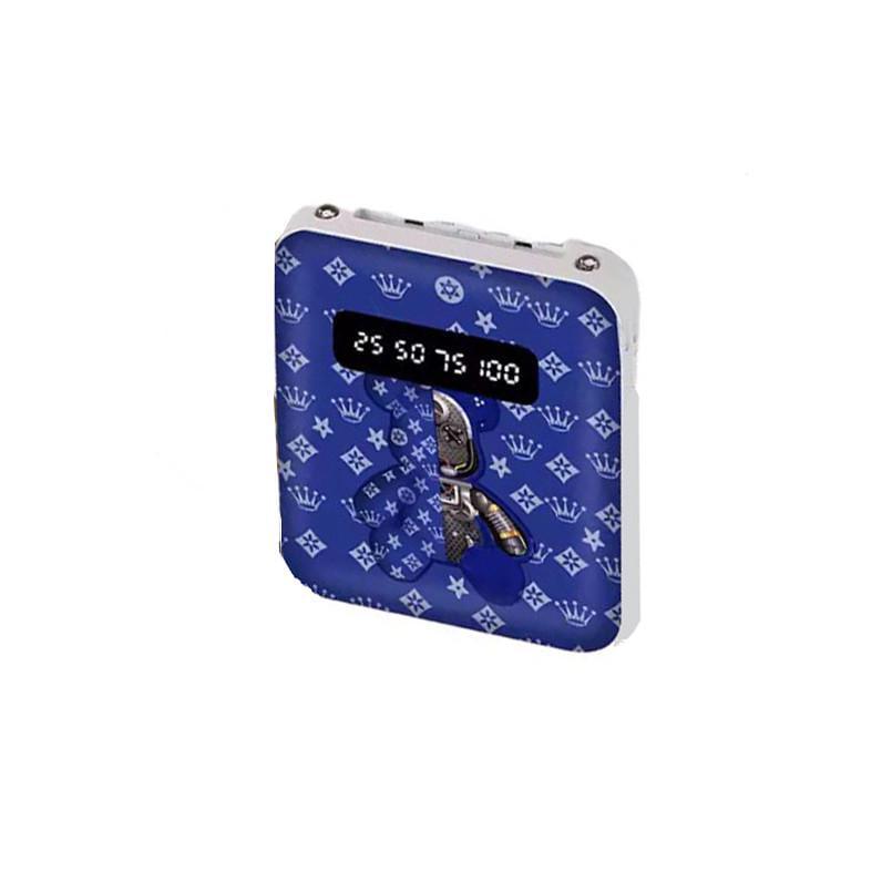 Повербанк Bearbrick 4в1 5000 mAh с экраном и фонариком Blue (16132)