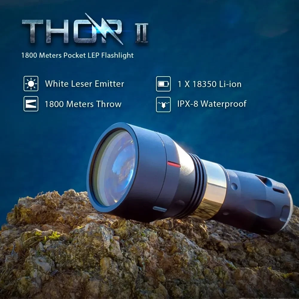 Фонарь дальнобойный Lumintop Thor II v2 1800 м - фото 3