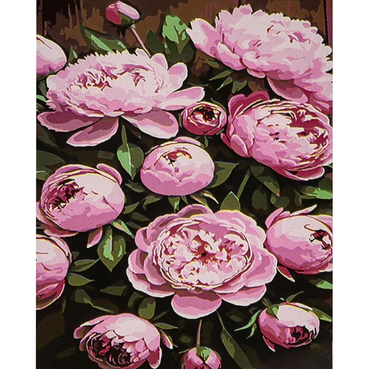 Картина по номерам Strateg Премиум Розовые пионы 30х40 см (SS1196)