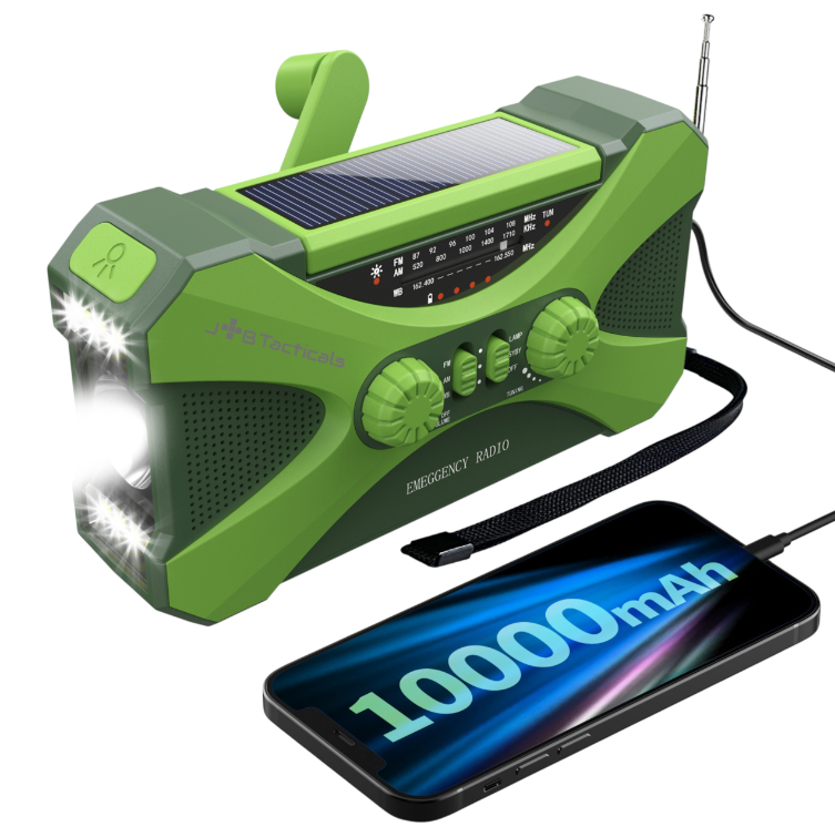 Радио JB Tacticals с фонарем AM/FM/WB Power Bank на 10000 mAh (31195216)