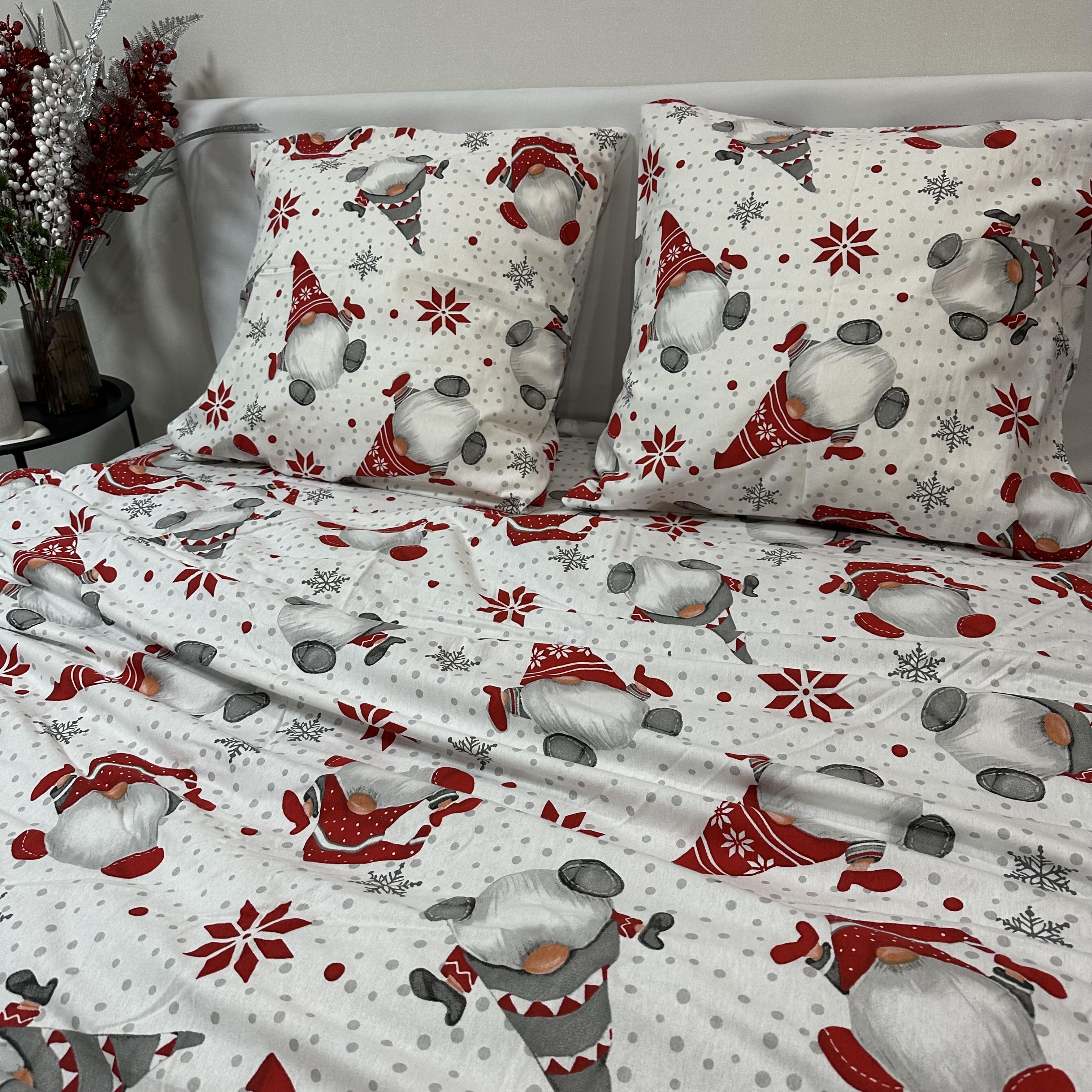 Комплект постільної білизни байкова Зимовий євро Білий (байка 9-3) - фото 3 Комплект постільної білизни байкова Зимовий євро Білий (байка 9-3) - фото 3