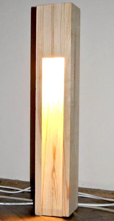 Светильник напольный из дерева Чидестер Бланже (НПС-001101)