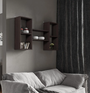 Полка для книг для хранения на 5 ячеек 1010х600х180 мм Венге (250250)