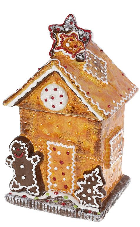 Банка для солодощів Пряникова Казка Будиночок 800 мл керамічна (BD-923-245) - фото 1 Банка для солодощів Пряникова Казка Будиночок 800 мл керамічна (BD-923-245) - фото 1