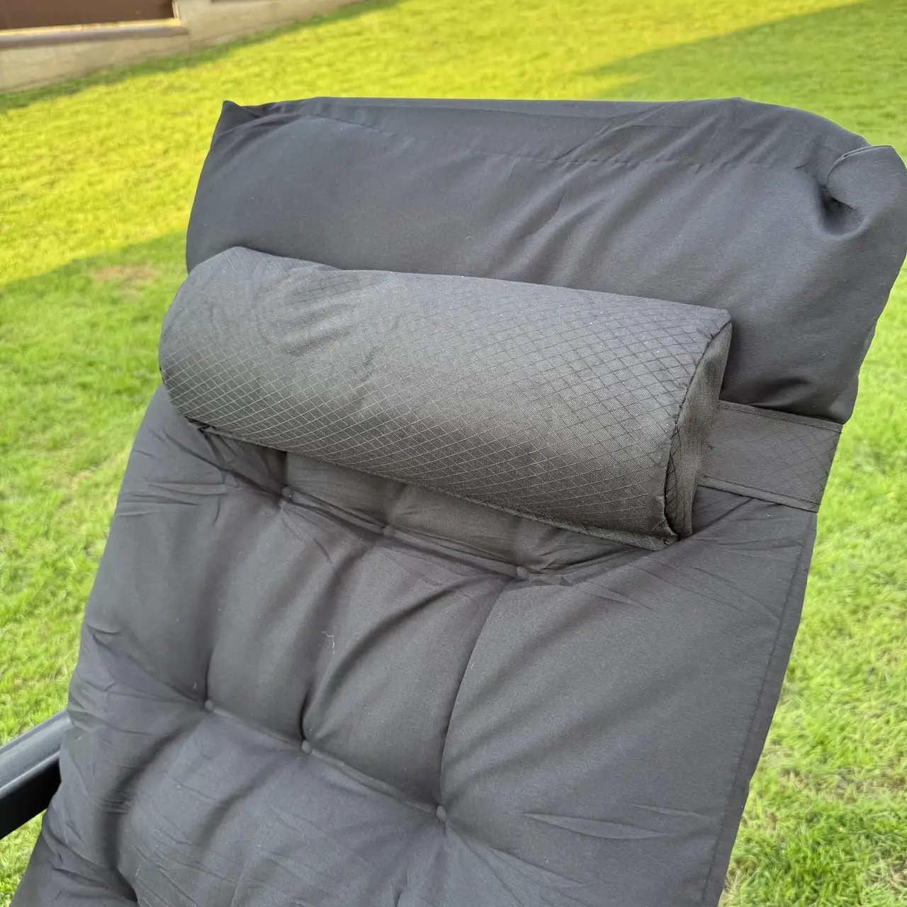 Шезлонг садовый тканевый с матрасом Garden Серый/Черный - фото 7 Шезлонг садовый тканевый с матрасом Garden Серый/Черный - фото 7