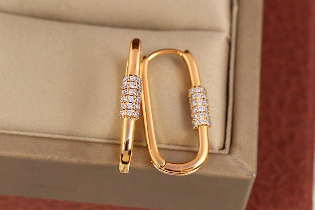 Серьги Xuping Jewelry качели 2,4 см Золотистый