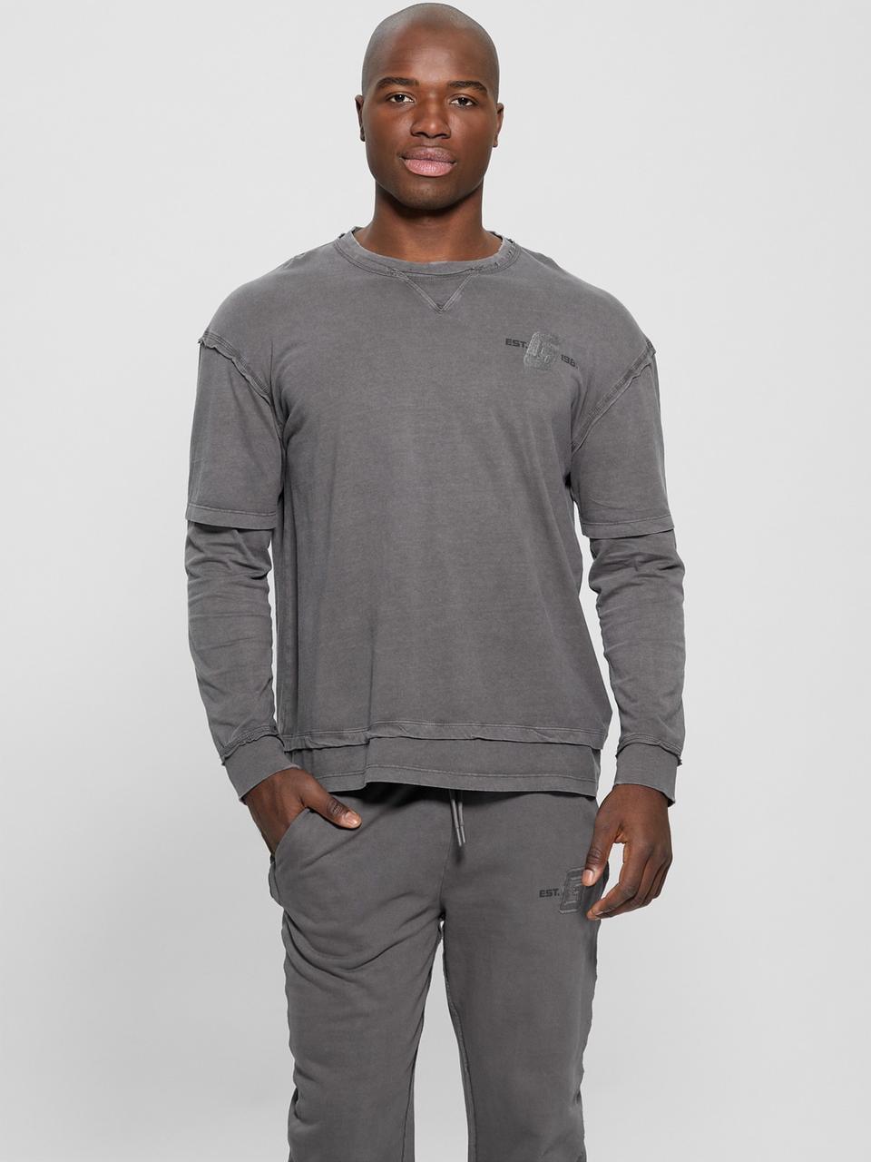Реглан мужской Guess Gondour LayeRed Patch S Серый (2789980013)