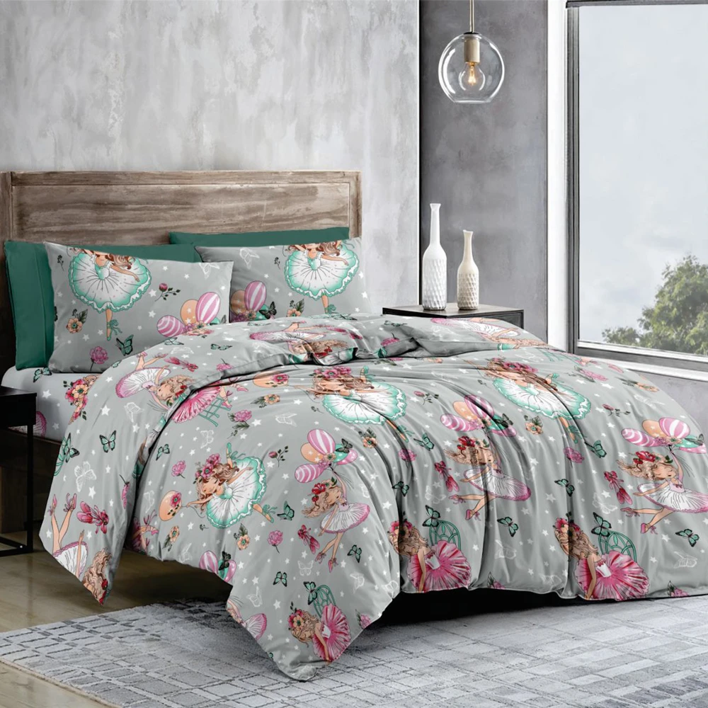 Комплект постільної білизни ТМ Черешенька із бязі Gold полуторний 150х220 cм (161196)