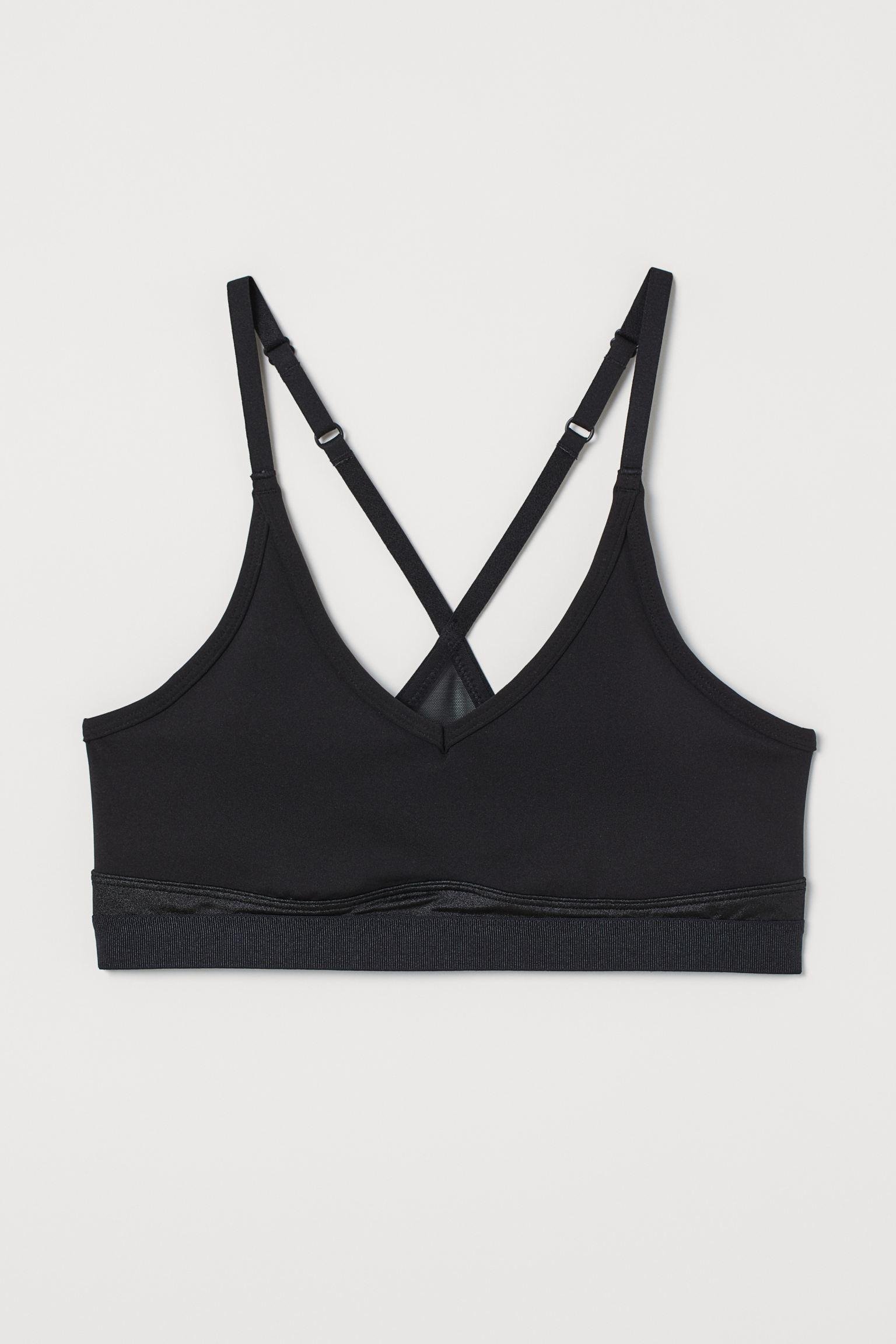 Топ женский H&M спортивный M Черный (0732413)