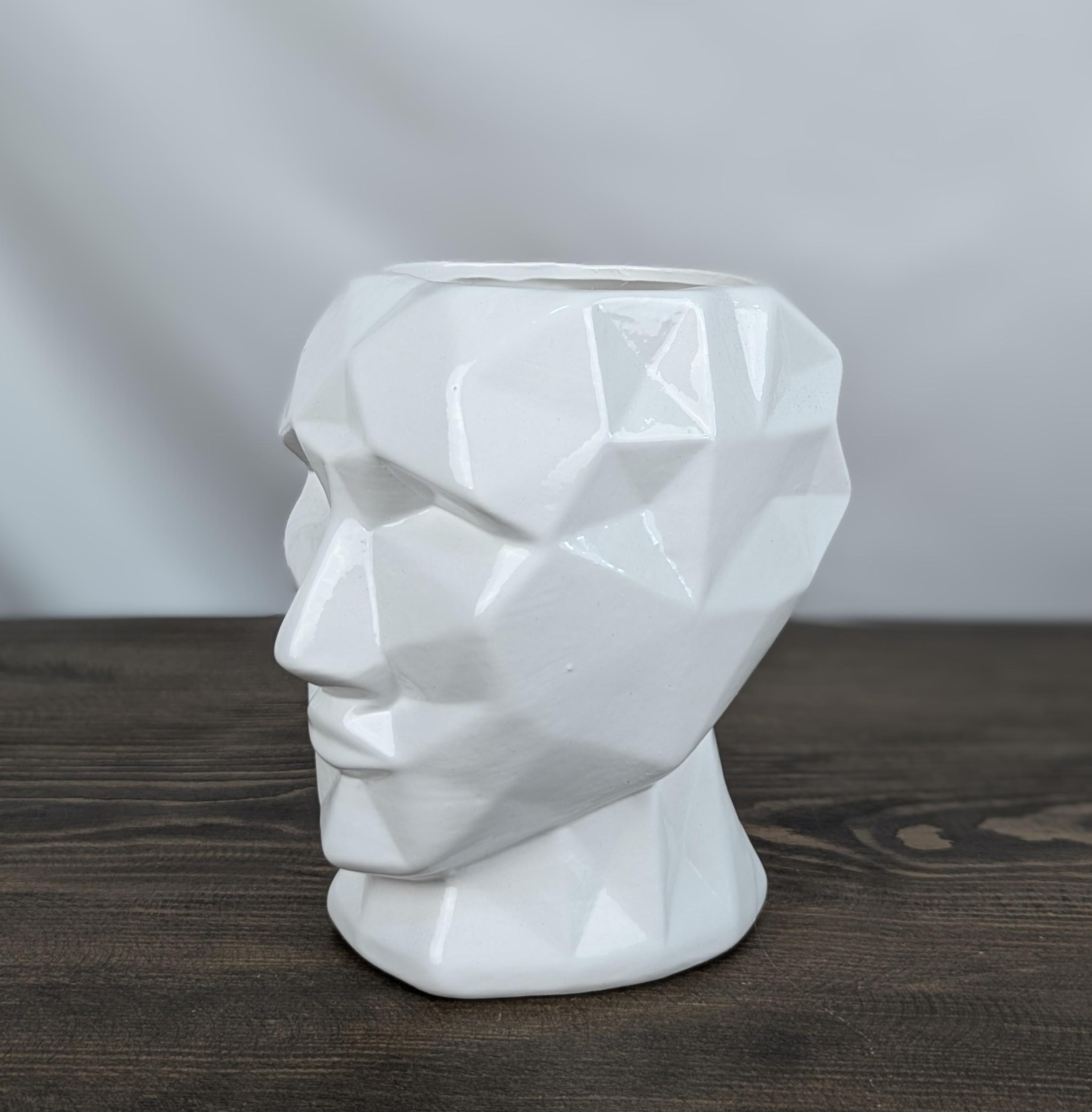 Ваза Nana Ceramics Кай глянец 19 см Белый
