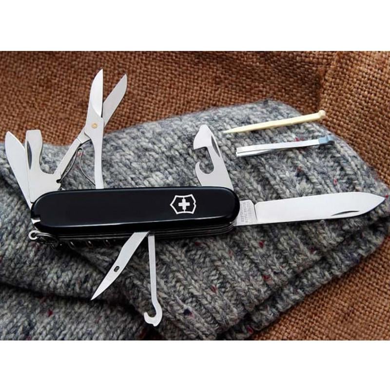 Складной нож Victorinox Vx13713.B1 Huntsman 91 мм Черный - фото 4