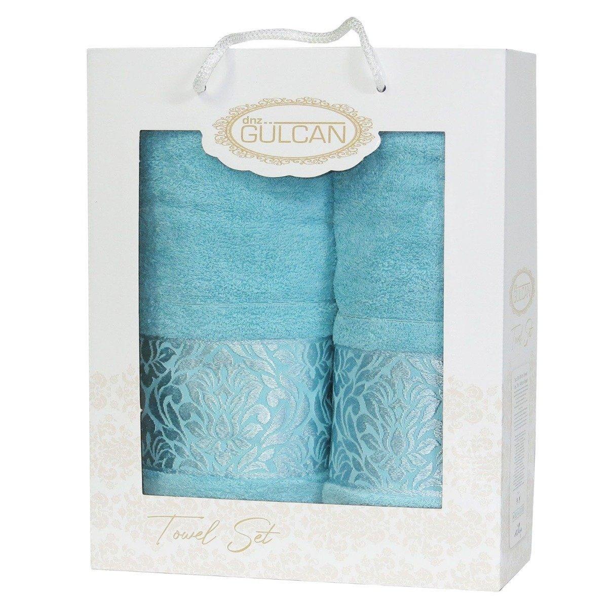 Набор полотенец Gulcan Cotton Flower Ornament Turkuaz 50х90/70х140 см (35832805)