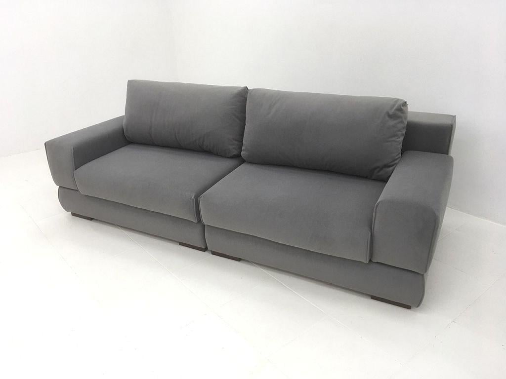 Диван раскладной Марсель Вуди ортопедичный ЛДСП/дерево/ткань Серый