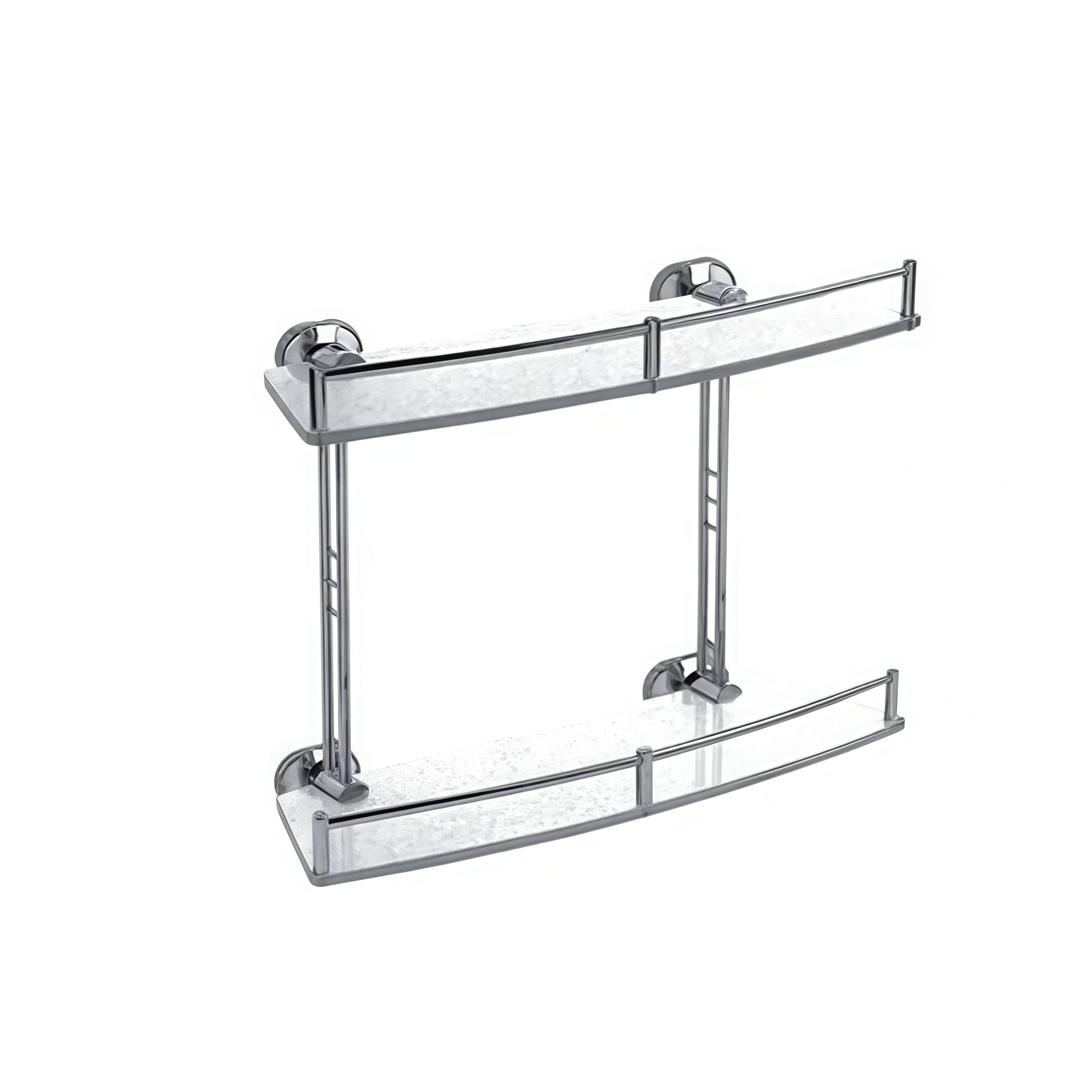 Полка двухъярусная Haiba HB1920-2 стеклянная (HB0485)