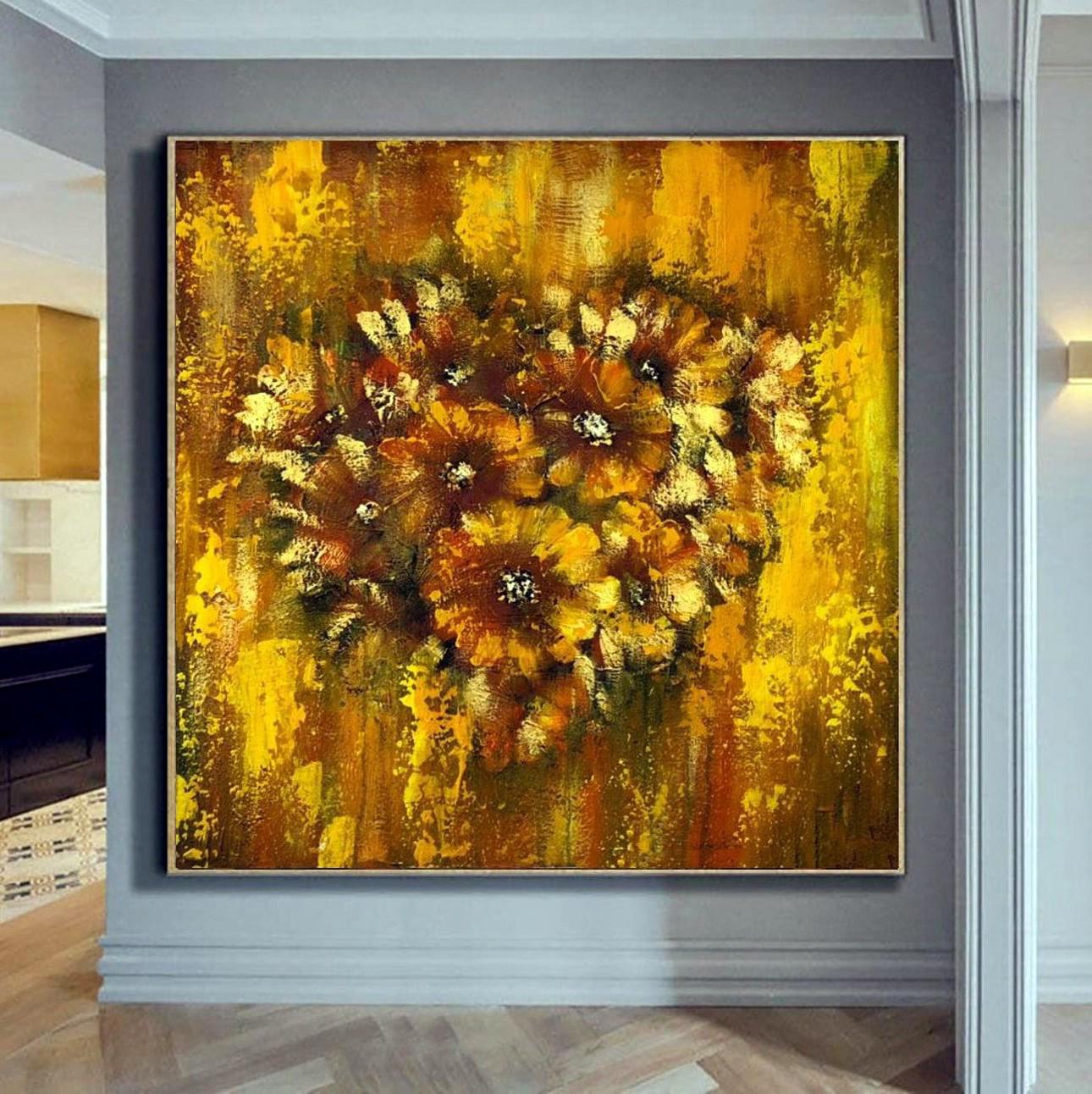 Картина на холсте ArtSale Цветы 70х70 см flwr0049