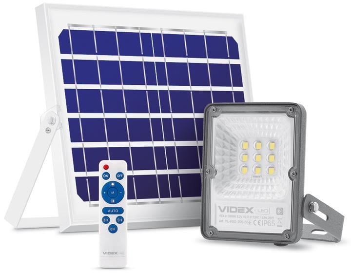 Прожектор светодиодный автономный Videx сенсорный 10W 5000K (VLE-FSO-205-S)