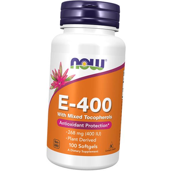 Витамин Е Vitamin E-400 With Mixed Tocopherols 100 капс. (36128370)