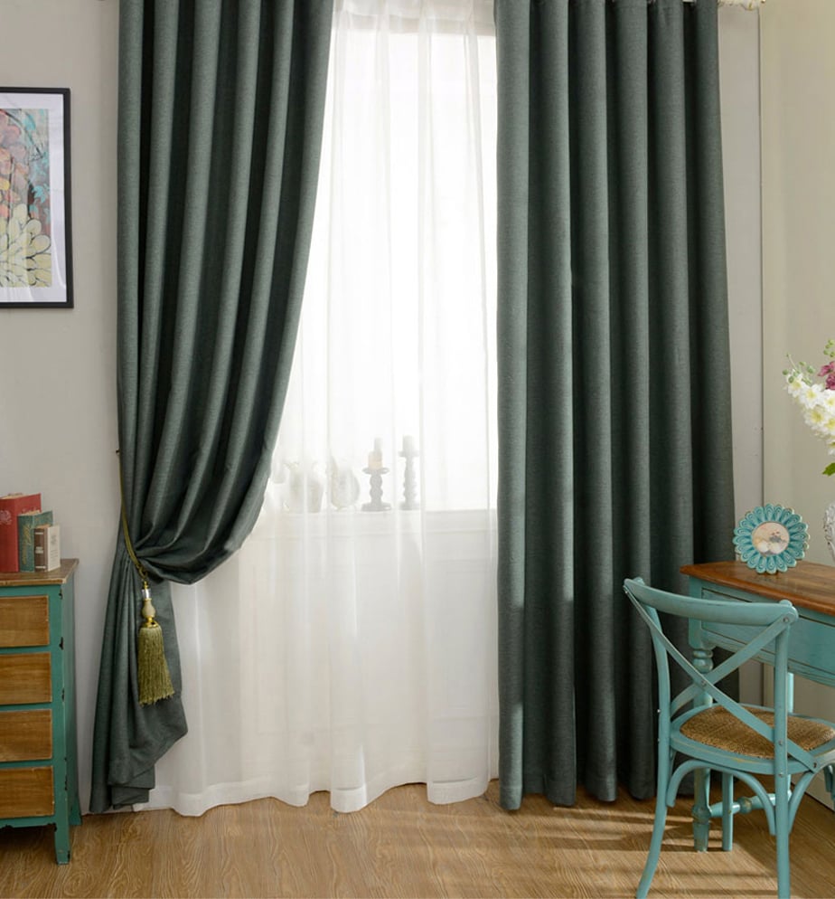 Штора Pivdenne блэкаут рогожка лен 140х270 см 1 шт. Графитовый ( 84347-140)