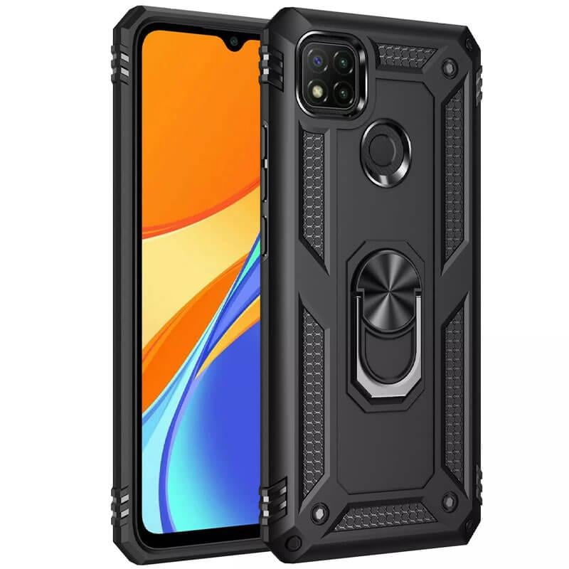 Ударопрочный чехол Serge Ring for Magnet для Xiaomi Redmi 9C Черный - фото 1