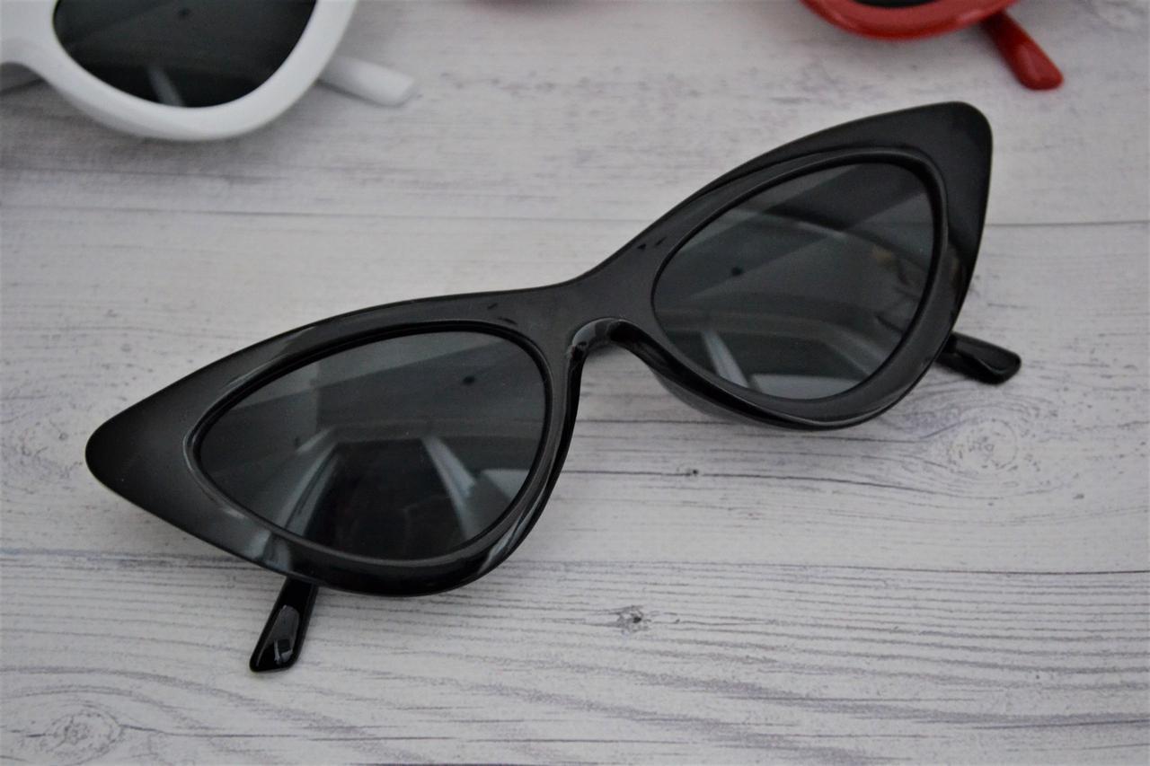 Окуляри трикутні сонцезахисні Котяче око Прозоре/Помаранчевий - фото 4