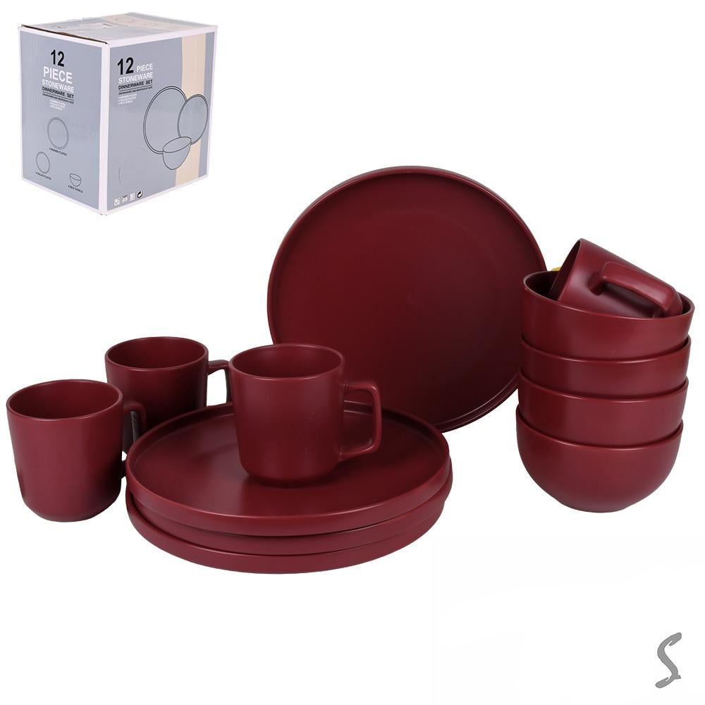 Набор столовой посуды 12 пр. тарелка 26 см/пиала 14 см/чашка 420 мл (MC5582-1)