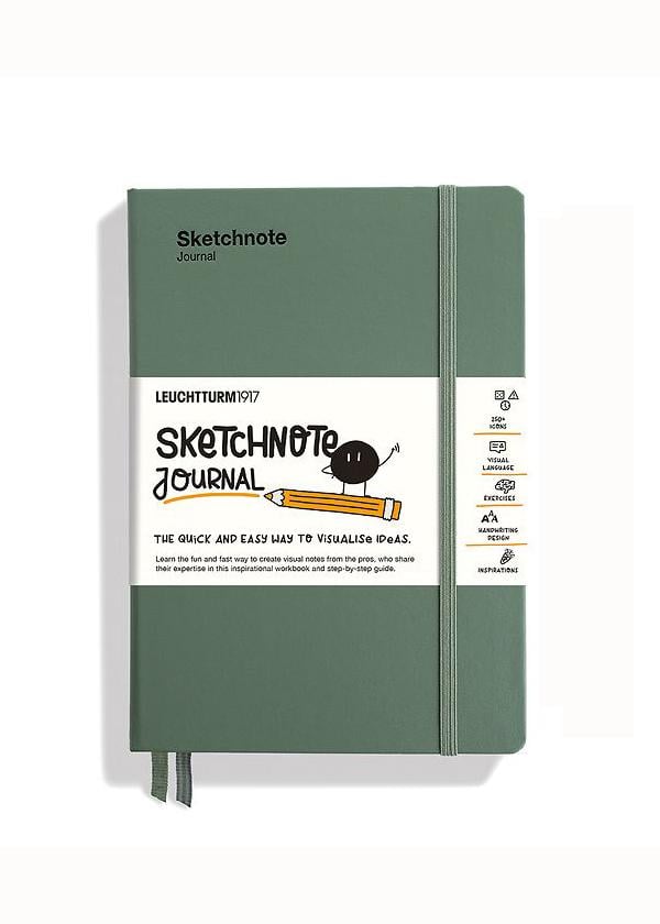 Блокнот Leuchtturm1917 SketchNote Journal средний английский язык Olive (366212)