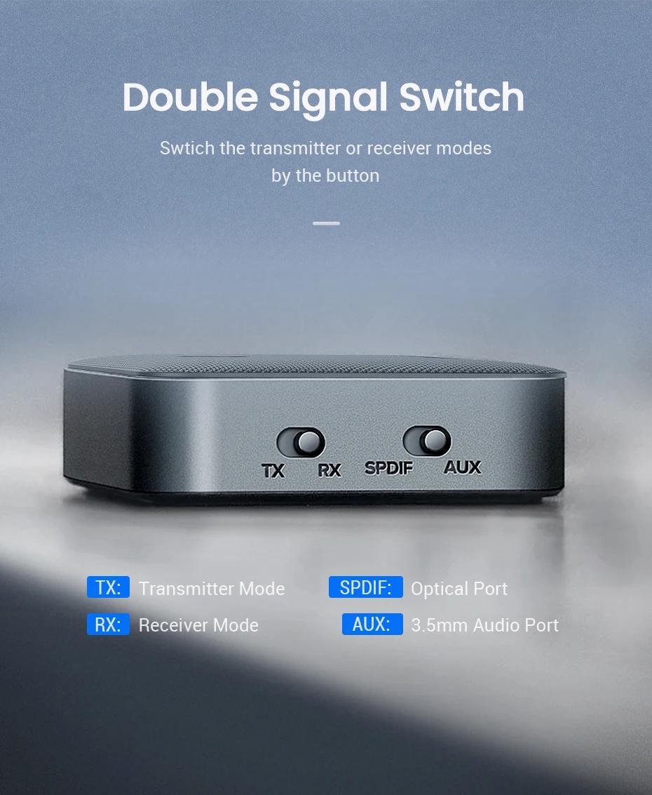 Адаптер UGREEN Bluetooth 5.0 приймач-передавач USB-3,5 мм minijack AUX/SPDIF aptX HD LL Чорний (70158) - фото 3 Адаптер UGREEN Bluetooth 5.0 приймач-передавач USB-3,5 мм minijack AUX/SPDIF aptX HD LL Чорний (70158) - фото 3