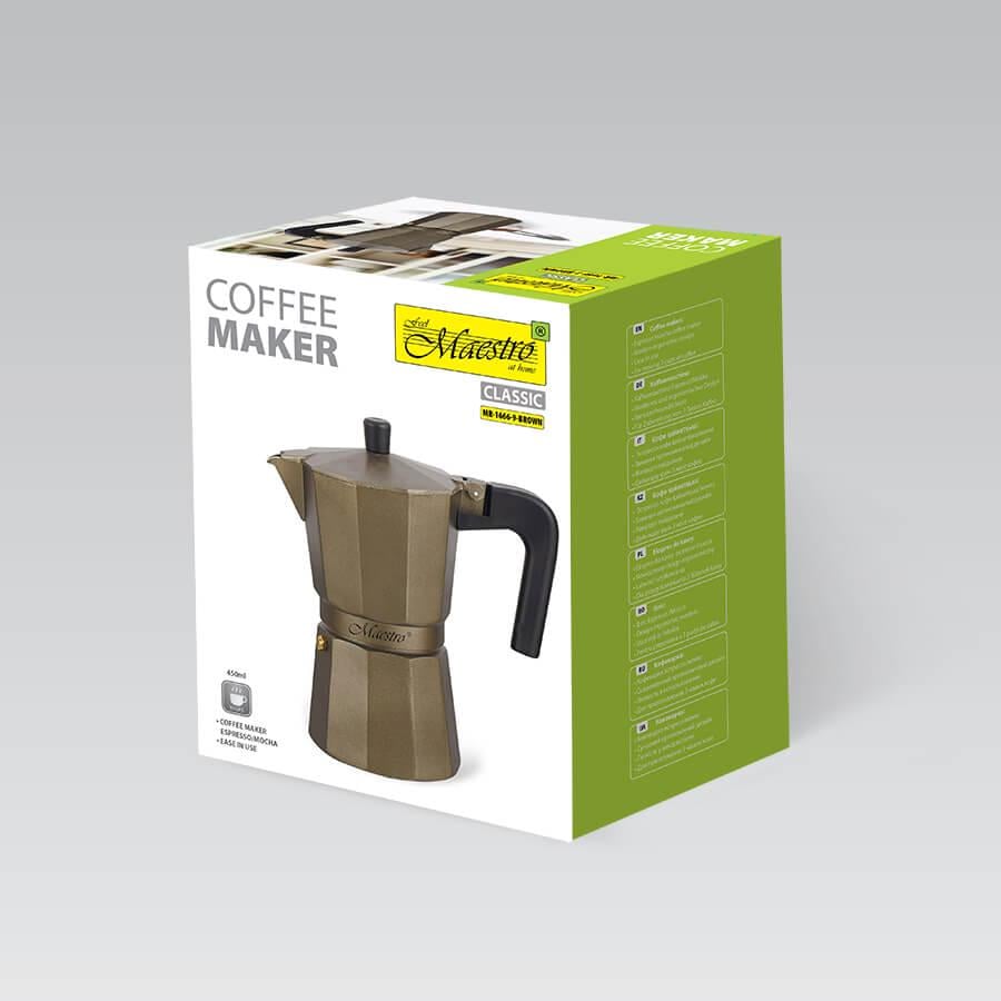 Гейзерная кофеварка Maestro Espresso Moka MR-1666-9 9 чашек Brown - фото 5