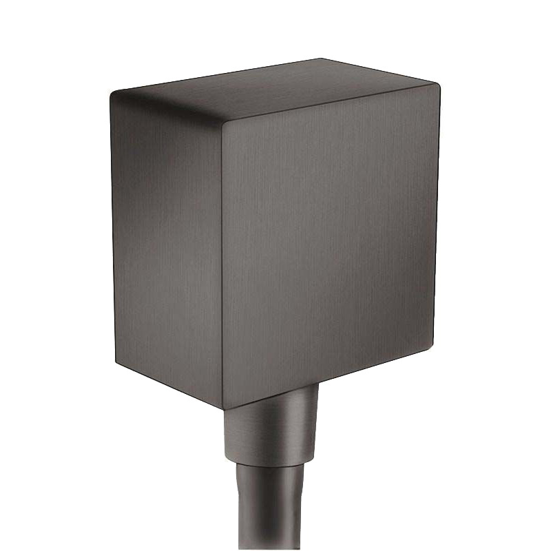 Шланговое соединение для душа Hansgrohe FixFit Square Хром/Черный шлифованный (26455340)