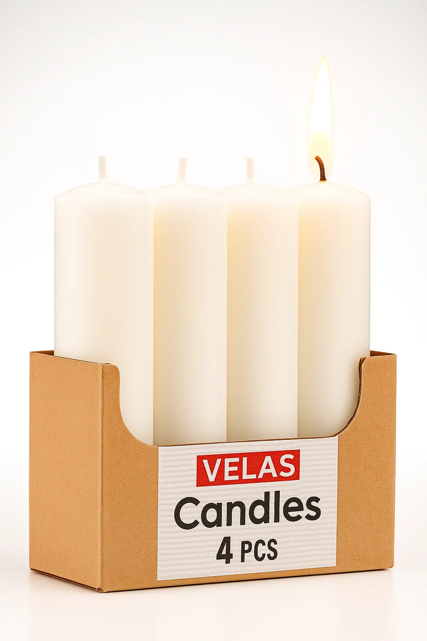 Набор свечей парафиновых 30х80 мм 4 шт. (29878407)