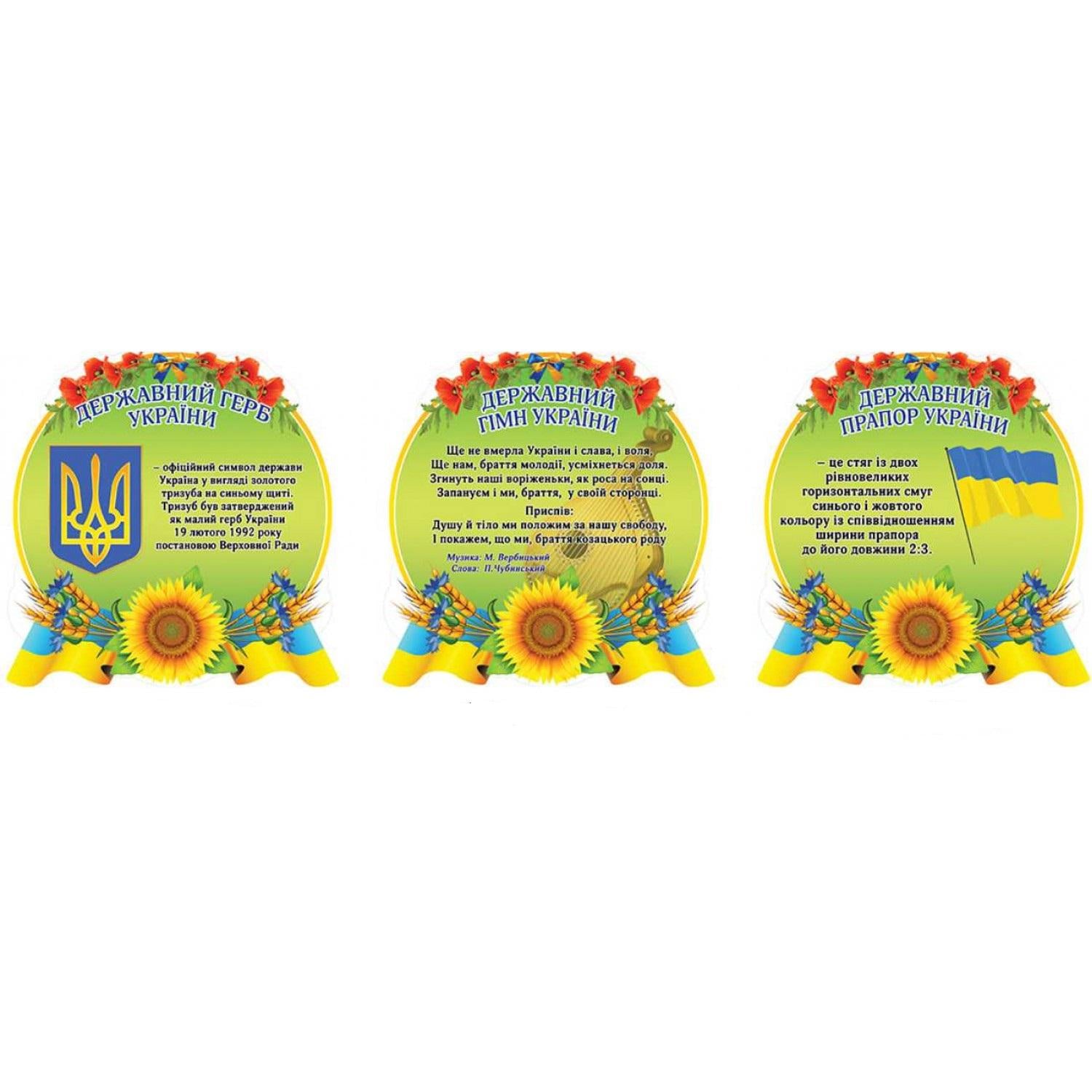 Комплект інформаційних стендів Державні символи України (д-26561)