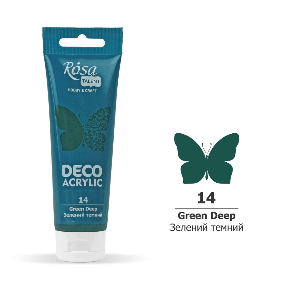 Акрилова фарба ROSA Talent 322214 4 шт. 75 мл Темно-зелений матовий/14 (4823098512561) - фото 1 Акрилова фарба ROSA Talent 322214 4 шт. 75 мл Темно-зелений матовий/14 (4823098512561) - фото 1