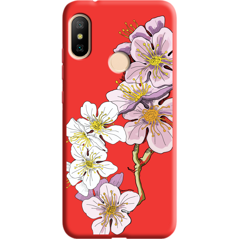 Чохол BoxFace Xiaomi Mi A2 Lite Cherry Blossom Червоний силікон  (34892-cc4-36145)