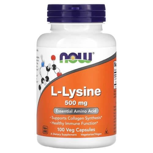 Лизин NOW L-Lysine 500 мг 100 Capsules (NOW-00110)