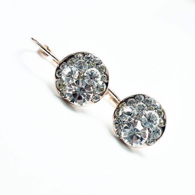 Серьги с кристаллами Сваровски Italina 881062xx Белый