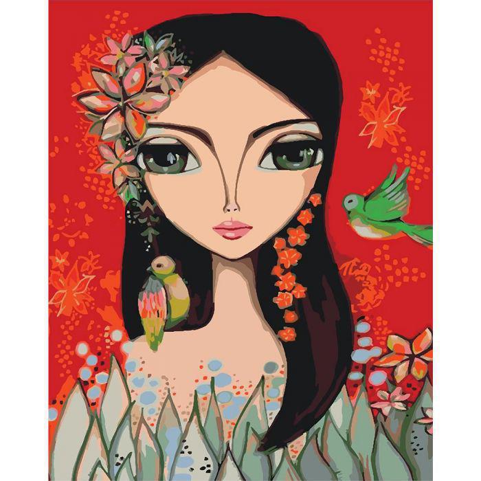 Картина за номерами Ідейка Яскрава дівчинка 40x50 см (skl-КНО2685)