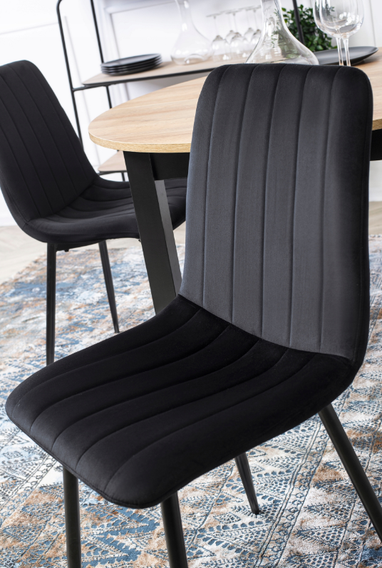 Стул кухонный Intarsio ETHAN велюр Черный (ETHAN19-2) - фото 5 Стул кухонный Intarsio ETHAN велюр Черный (ETHAN19-2) - фото 5